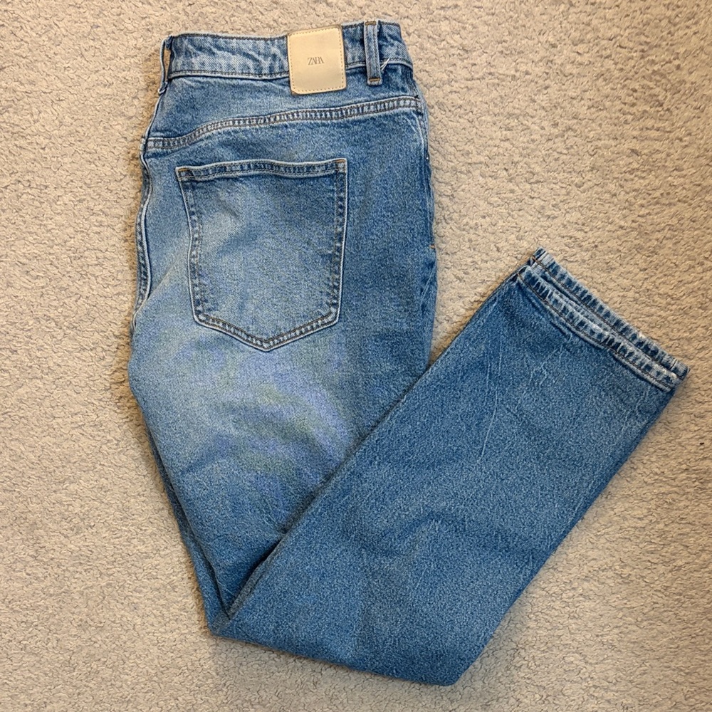 Zara Women’s Light Blue Denim Straight Jeans Size 10